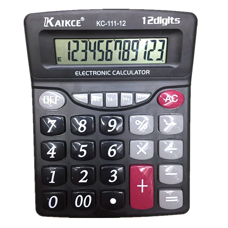 Factory Supply Financial Office Computer Black Large Screen Display 12-Digit Calculator Kc-111-12 Factory Supply Financial Office Computer Black Large Screen Display 12-Digit Calculator Kc-111-12