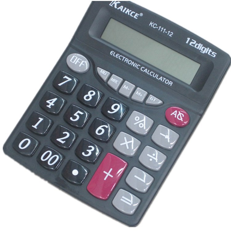 Factory Supply Financial Office Computer Black Large Screen Display 12-Digit Calculator Kc-111-12 Factory Supply Financial Office Computer Black Large Screen Display 12-Digit Calculator Kc-111-12