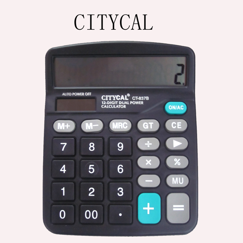 CITYCAL calculator CT-837B solar calculator