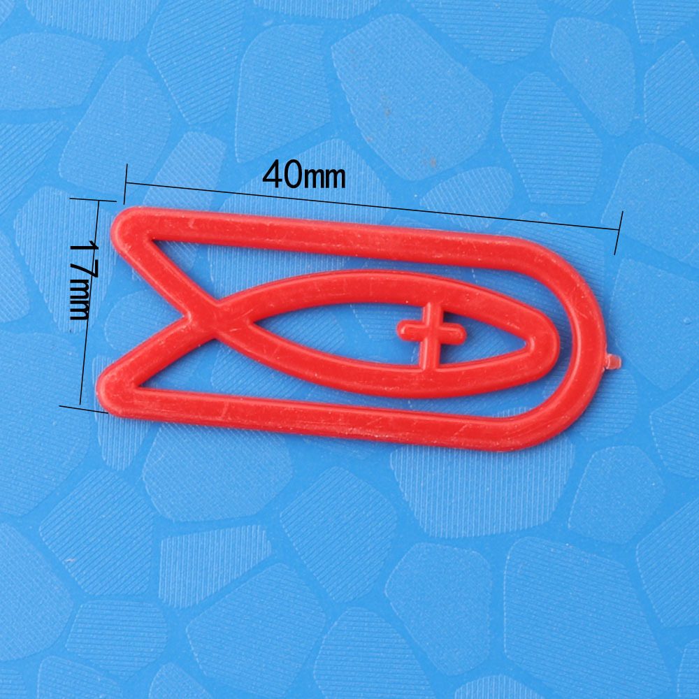 Color plastic special-shaped paper clip cartoon card paper clip 40mm cross-border special supply