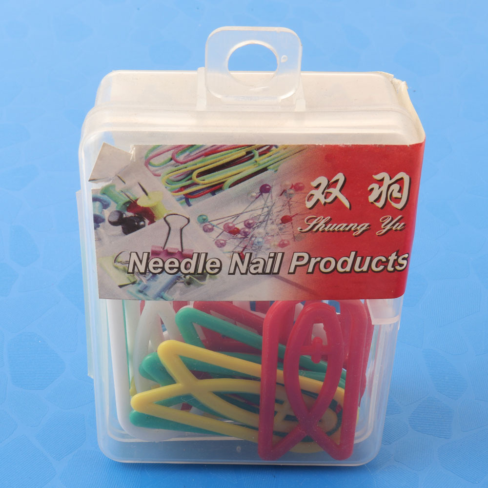Color plastic special-shaped paper clip cartoon card paper clip 40mm cross-border special supply