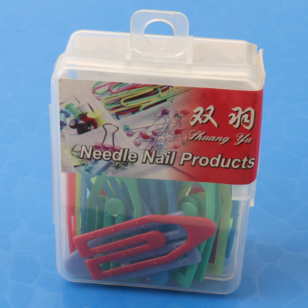 Color special-shaped paper clip plastic trapezoid paper clip 26mm cross-border special supply