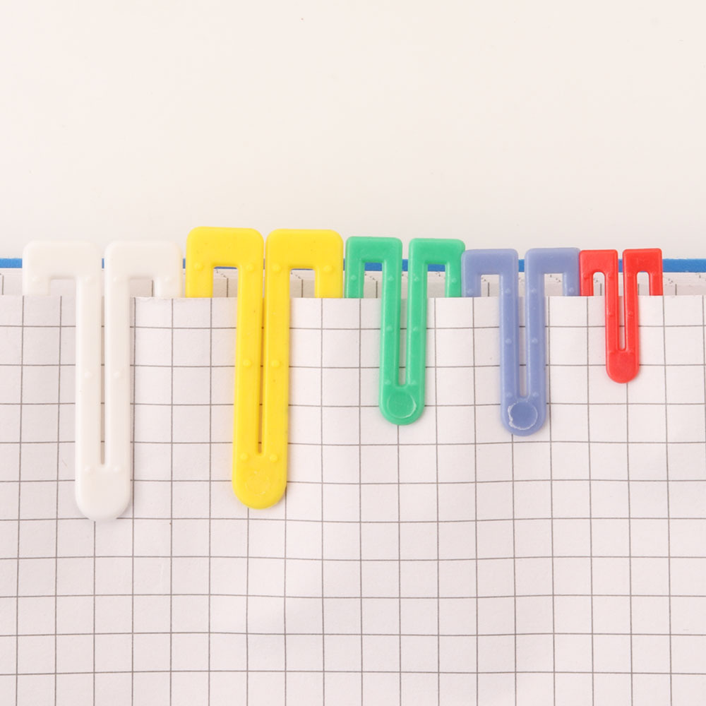 Color special-shaped paper clip plastic trapezoid paper clip 26mm cross-border special supply