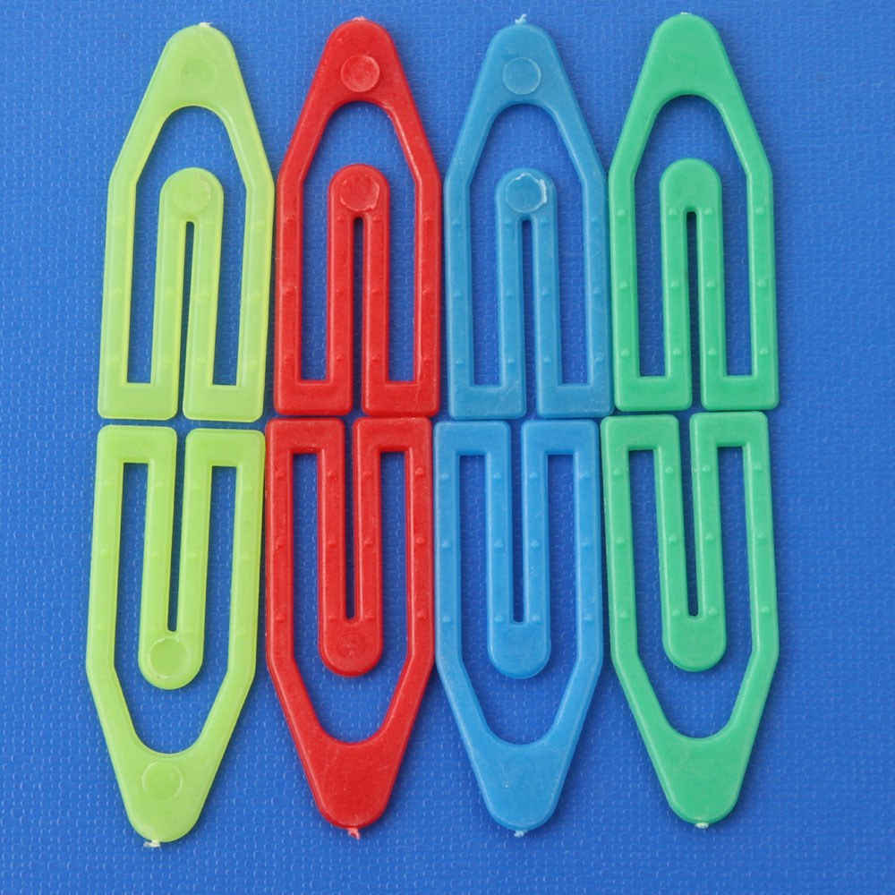 Color special-shaped paper clip plastic trapezoid paper clip 26mm cross-border special supply