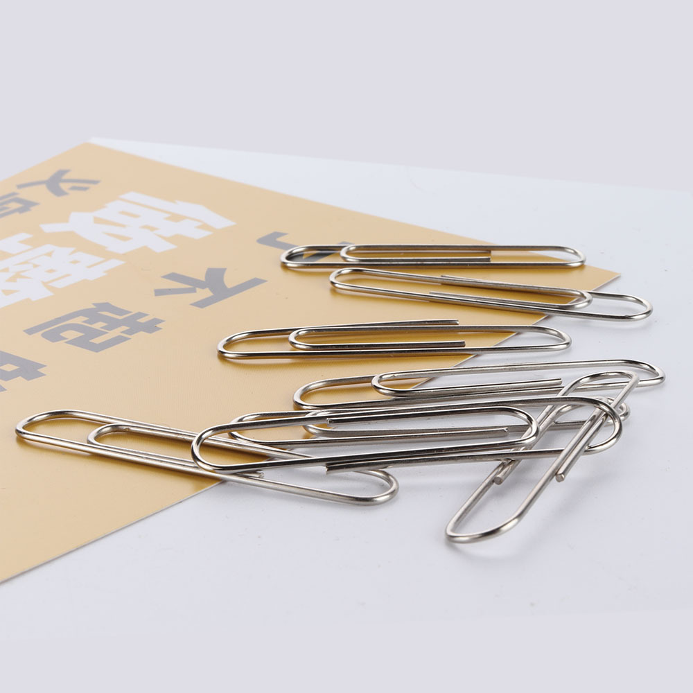 We supply color paper clip for nickel plated silver zebra-print paper clip creative bookmark 50mm