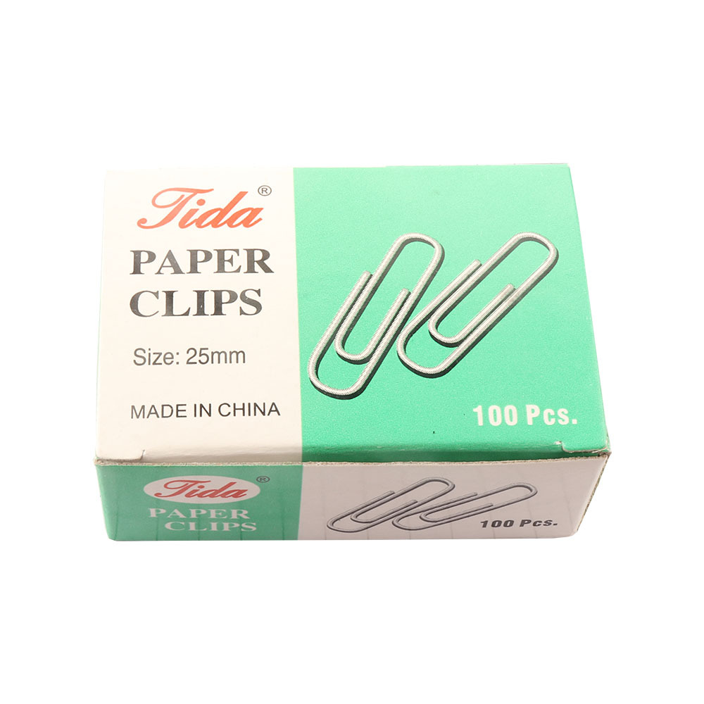 [spot supply] nickel plated paper clip office stationery paper clip 25mm factory direct sales