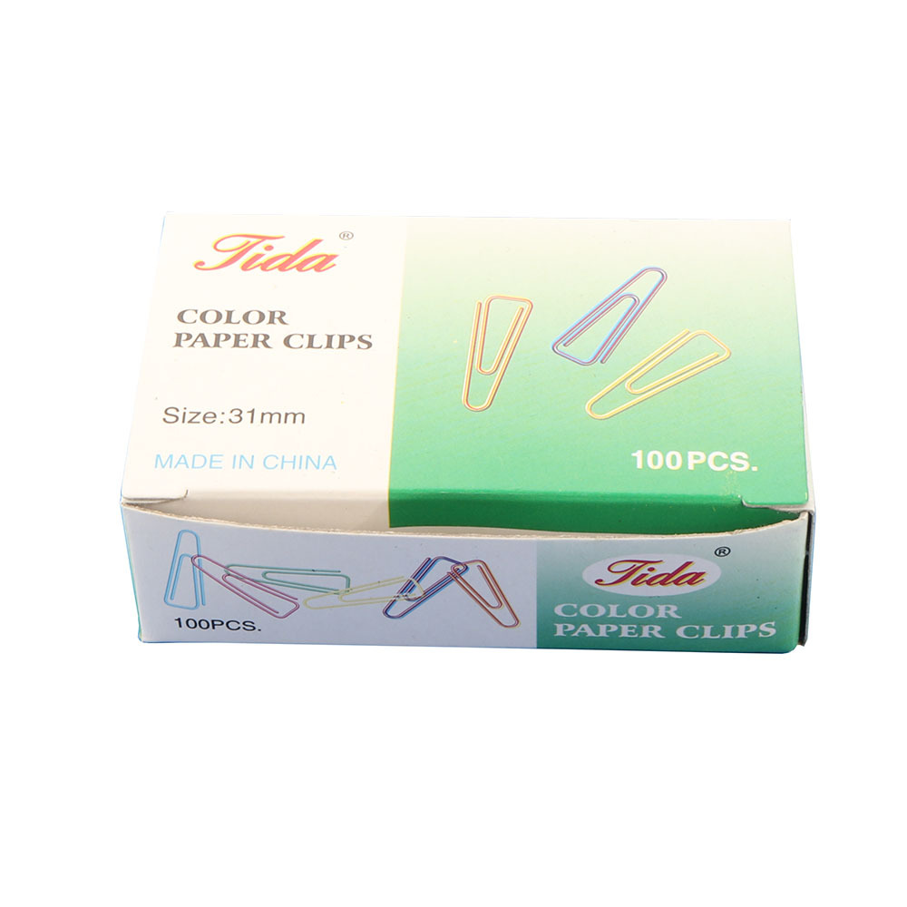 [factory direct sales] color plastic coated paper clip shaped cartoon paper clip 31mm yiwu spot