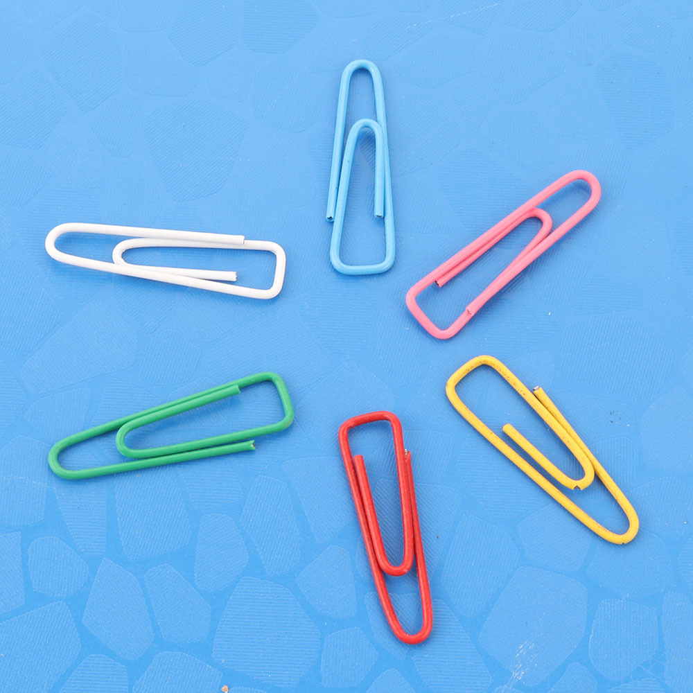 [factory direct sales] color plastic coated paper clip shaped cartoon paper clip 31mm yiwu spot