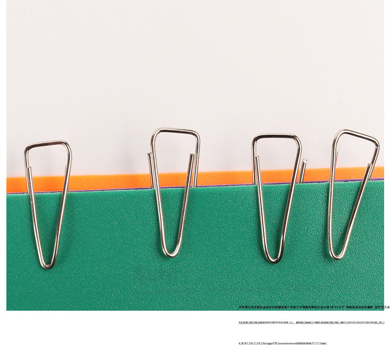 Manufacturer direct shot silver nickel plated color paper clip 31 mm triangle metal paper clip data fixation needle Manufacturer direct shot silver nickel plated color paper clip 31 mm triangle metal paper clip data fixation needle