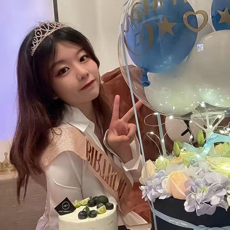 European and American Birthday Party Crown Headdress Hair Hoop Hairpin Letter Happy Birthday Happy Birthday Headband