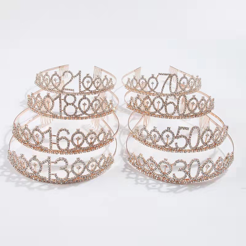 European and American Birthday Party Crown Headdress Hair Hoop Hairpin Letter Happy Birthday Happy Birthday Headband