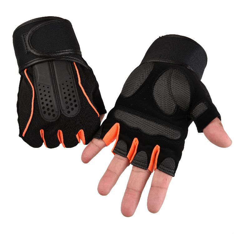 Half Finger Gloves Fitness Men&#039;s Lengthened Wrist Guard Non-Slip Weightlifting Wear-Resistant Breathable Equipment Dumbbell Sports Riding Tactics