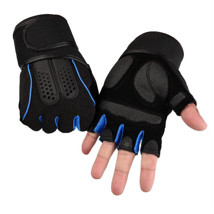 Half Finger Gloves Fitness Men&#039;s Lengthened Wrist Guard Non-Slip Weightlifting Wear-Resistant Breathable Equipment Dumbbell Sports Riding Tactics
