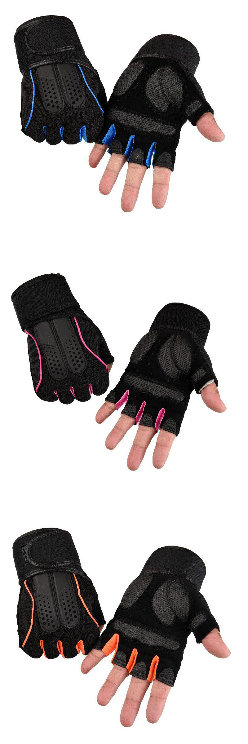 Half Finger Gloves Fitness Men's Lengthened Wrist Guard Non-Slip Weightlifting Wear-Resistant Breathable Equipment Dumbbell Sports Riding Tactics Half Finger Gloves Fitness Men's Lengthened Wrist Guard Non-Slip Weightlifting Wear-Resistant Breathable Equipment Dumbbell Sports Riding Tactics
