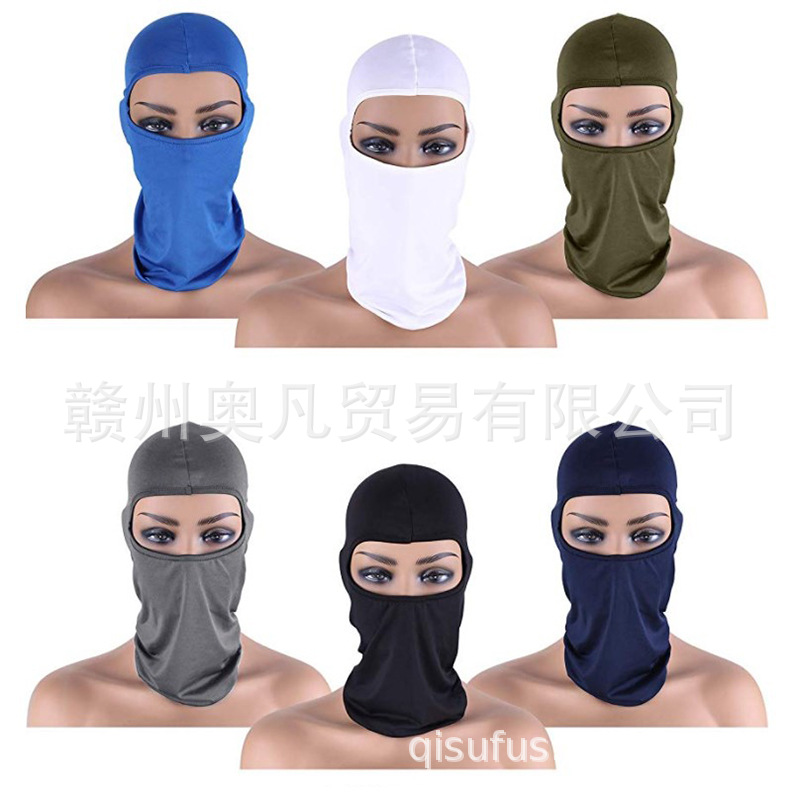 Lycra Soft Equipment Outdoor Riding Motorcycle Windproof Sun Block and Dustproof CS Masked Headgear with Mask Mask Hat
