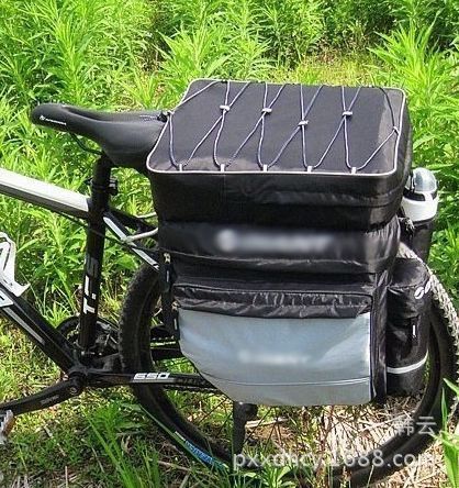 Factory Direct Sales Three-in-One Rack Bag Mountain Bike Equipment Carry Bag Long-Distance Riding Big Tail Bag