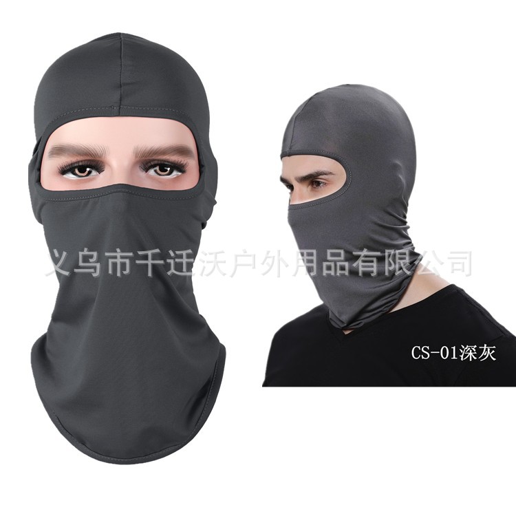 Lycra Soft Equipment Outdoor Riding Motorcycle Windproof Sun Block and Dustproof CS Mask Headgear with Mask Mask Headscarf