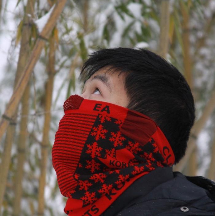 South Korea jacquard collar mask breathable outdoor riding equipment with hollow mesh NAROO