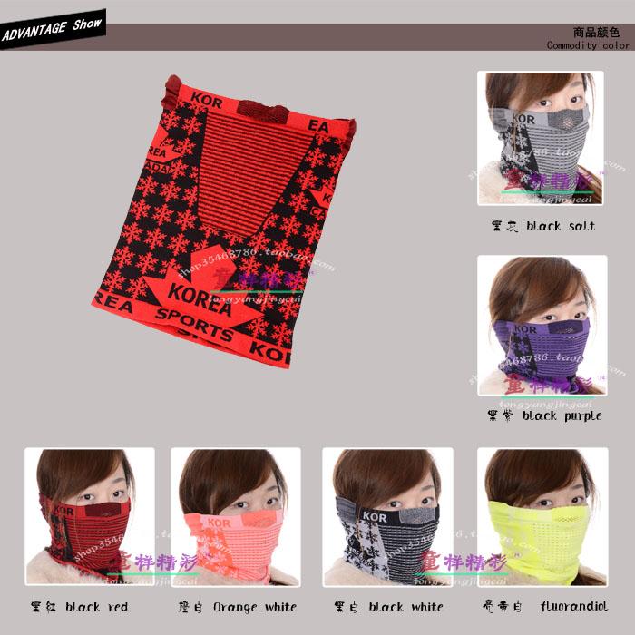 South Korea jacquard collar mask breathable outdoor riding equipment with hollow mesh NAROO