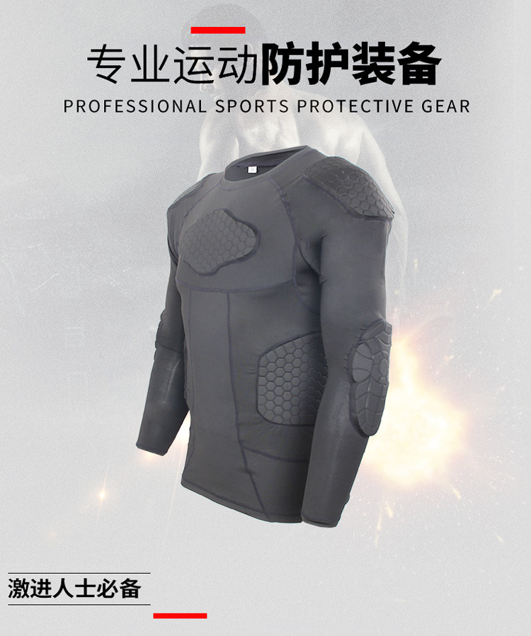 Sports Anti-Collision Basketball Rugby Football Goalkeeper Clothing Breathable Training Riding Anti-Collision Clothing Long Sleeve Protective Gear Equipment Sports Anti-Collision Basketball Rugby Football Goalkeeper Clothing Breathable Training Riding Anti-Collision Clothing Long Sleeve Protective Gear Equipment