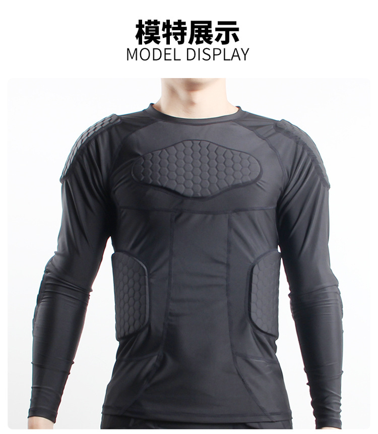 Sports Anti-Collision Basketball Rugby Football Goalkeeper Clothing Breathable Training Riding Anti-Collision Clothing Long Sleeve Protective Gear Equipment Sports Anti-Collision Basketball Rugby Football Goalkeeper Clothing Breathable Training Riding Anti-Collision Clothing Long Sleeve Protective Gear Equipment