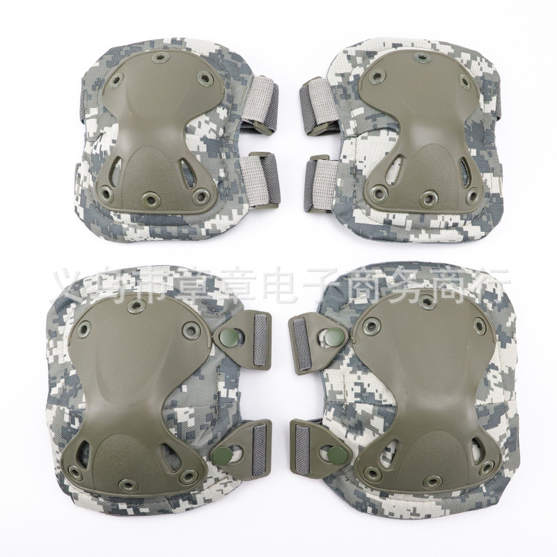 One Piece Dropshipping King Kong Knee Pad Set Military Fans Field Equipment Knee and Elbow Pad Riding Sports Protective Gear 4-Piece Set