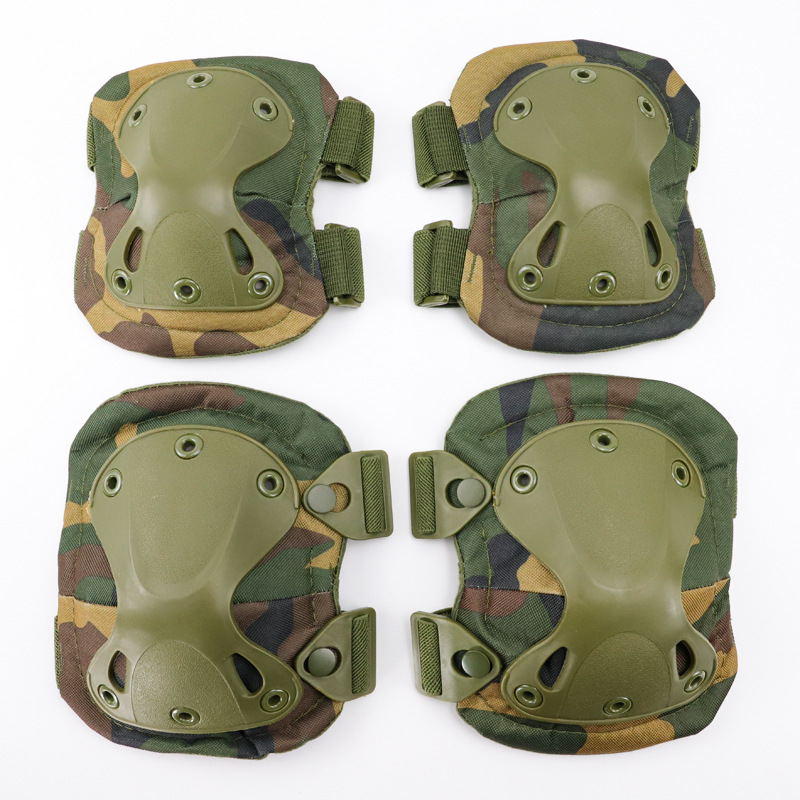 One Piece Dropshipping King Kong Knee Pad Set Military Fans Field Equipment Knee and Elbow Pad Riding Sports Protective Gear 4-Piece Set