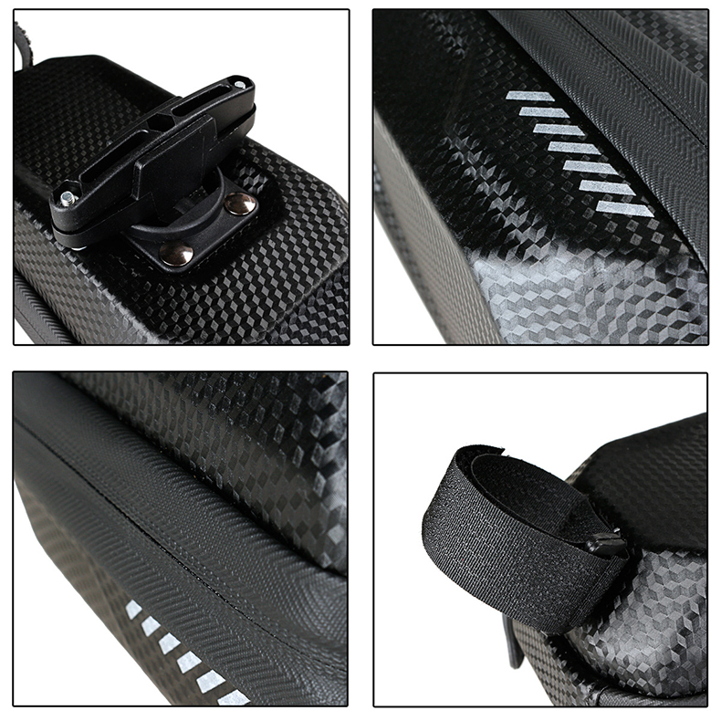 308 Bicycle Bag Carbon Pattern Waterproof Rear Bag Mountain Bike Hard Case Saddle Bag Seat Tail Bag Riding Equipment