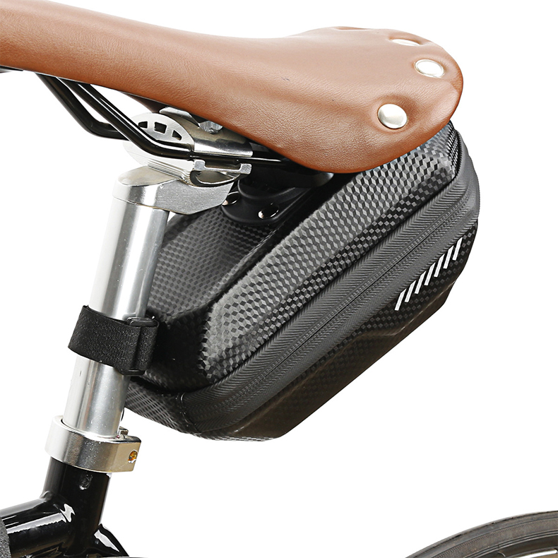 308 Bicycle Bag Carbon Pattern Waterproof Rear Bag Mountain Bike Hard Case Saddle Bag Seat Tail Bag Riding Equipment