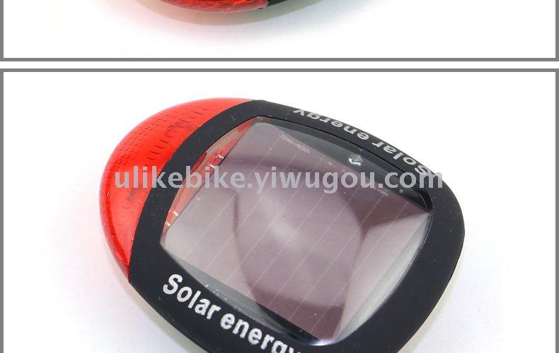 Bicycle solar tail lamp riding tube lamp mountain bike warning light cycling equipment accessories