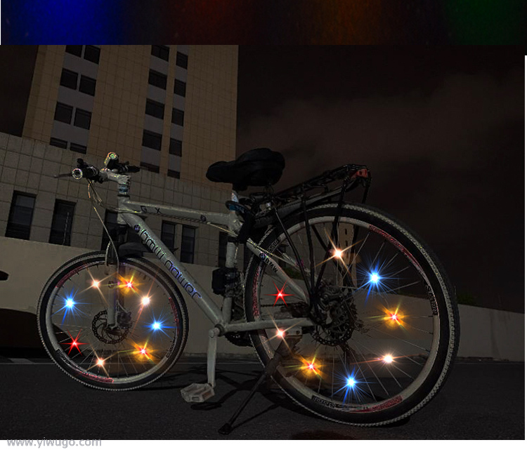 spoke light bicycle LED firewheel colorful bicycle riding equipment warning light night riding atmosphere light