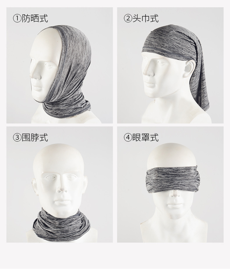 Summer Sun Protection Mask Riding Ice Silk Full Face Magic Headband Equipment Outdoor Fishing Headgear Scarf Female Bandana Male