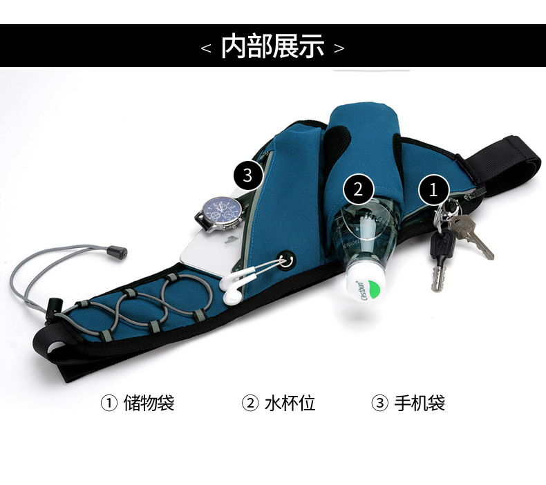 Outdoor Sports Running Kettle Waist Bag Large Capacity Triangle Riding Kettle Bag Waterproof Marathon Equipment Supplies