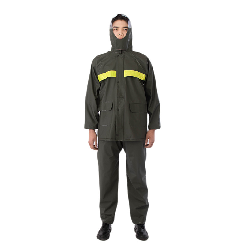 Factory Direct Sales American Take-out Raincoat Riding Group Reflective Adult Outdoor Raincoat Rain Pants Split Suit Rider Equipment