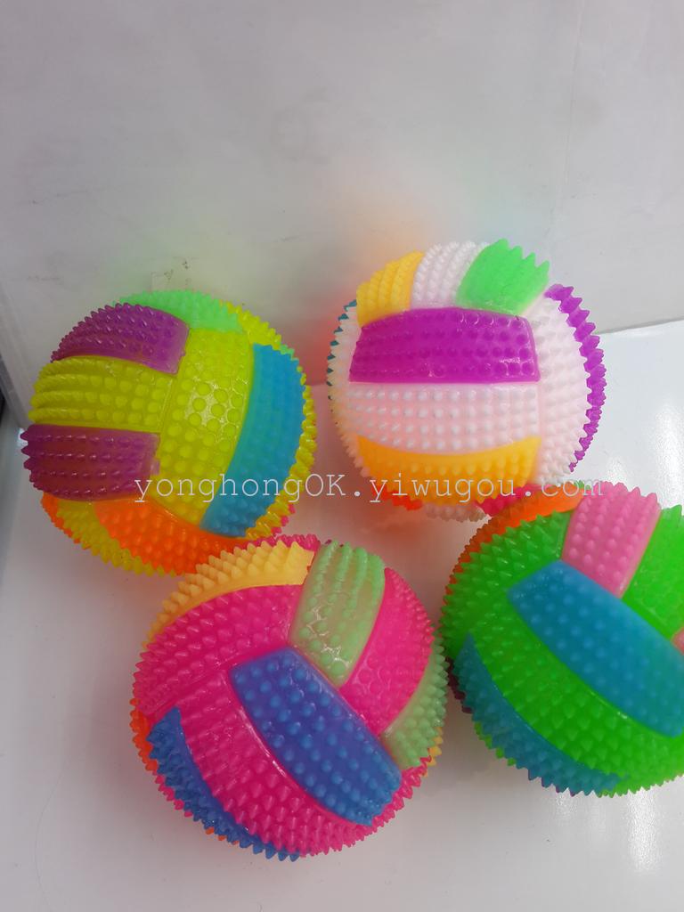 Supply of high quality vocal glitter elastic ball bouncing ball of volleyball playing children&#039;s leisure sales stall