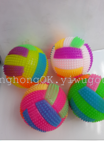 Supply of high quality vocal glitter elastic ball bouncing ball of volleyball playing children's leisure sales stall
