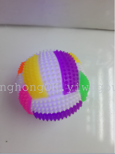 Supply of high quality vocal glitter elastic ball bouncing ball of volleyball playing children's leisure sales stall