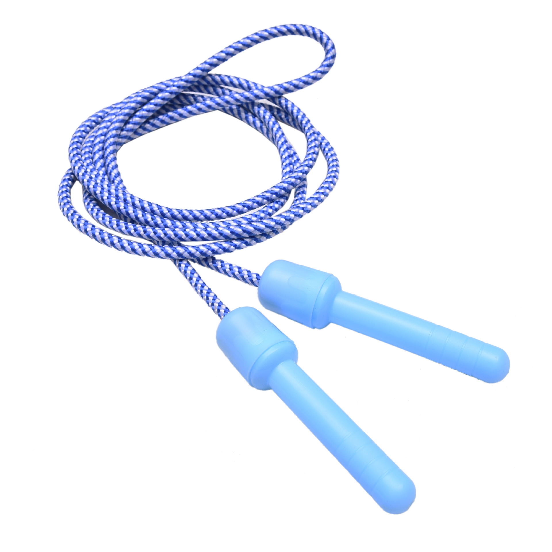 Yi Cai Colorful Plastic Handle Woven Skipping Rope Children's Sports Skipping Rope Plastic Skipping Rope Fitness Equipment Supplies Wholesale
