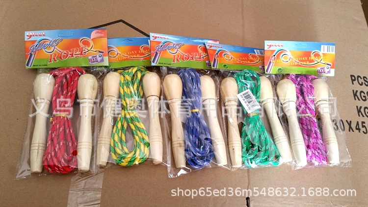 Manufacturers direct sales of wooden handle children rope playing can do sports supplies fitness equipment gift single jump rope wood Manufacturers direct sales of wooden handle children rope playing can do sports supplies fitness equipment gift single jump rope wood