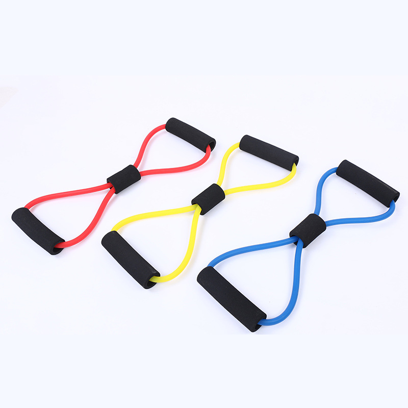 SOURCE Manufacturer Yoga 8 Words Pulling Rope Home Fitness Equipment TPE Eight Words Chest Expander Open Shoulder Beauty Back Chest Expander