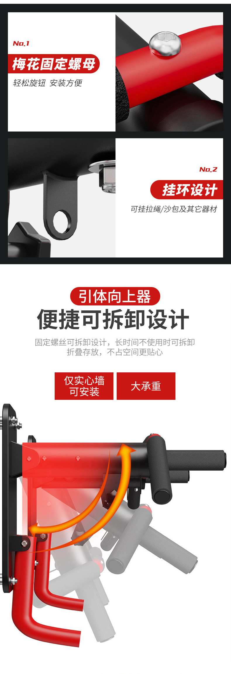 Pull-up Device Horizontal Bar Multi-Functional Household Indoor Fitness Equipment Men's Wall Hanging Sandbag Shelf Wall 