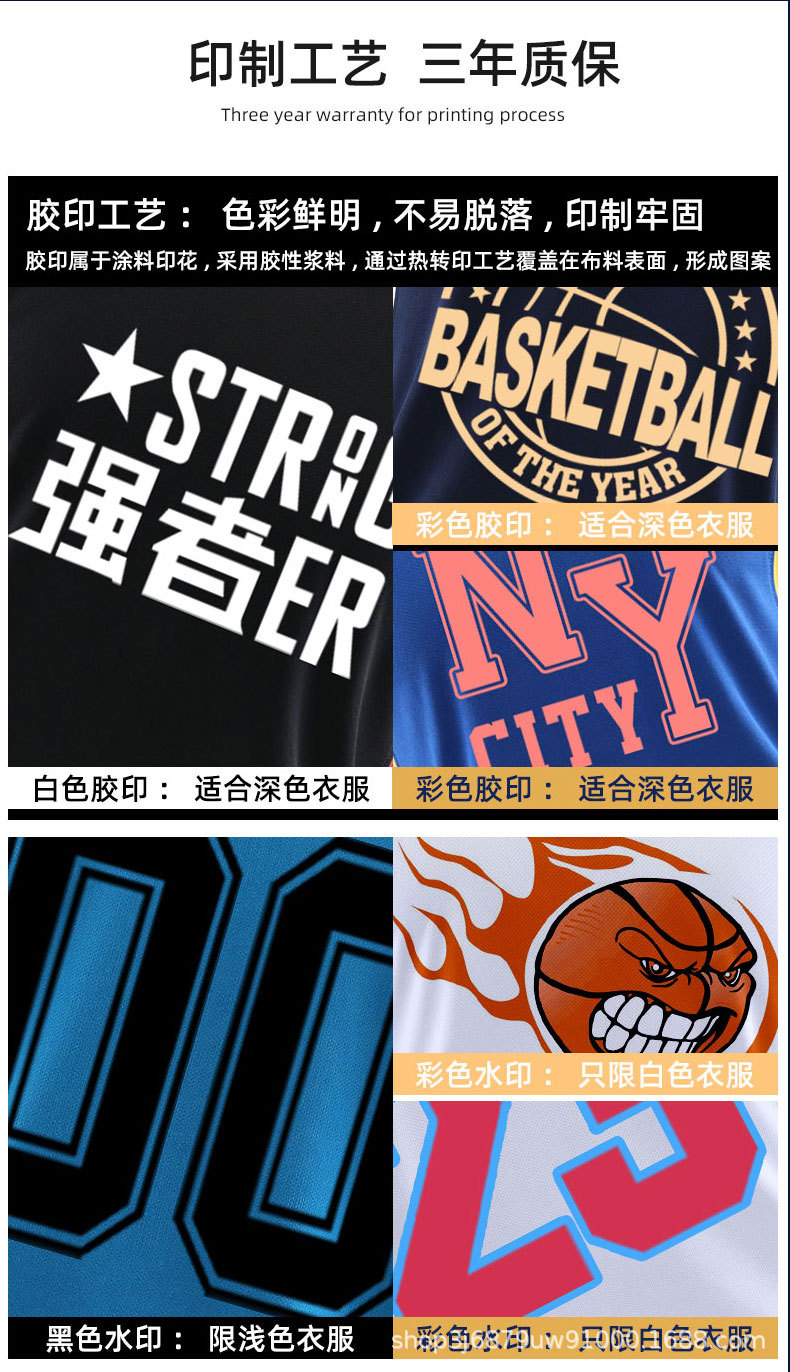 Durable Basketball Wear Customized Men's and Women's Competition Team Uniform Group Purchase Children's Training Vest Sportswear Suit Jersey Printing