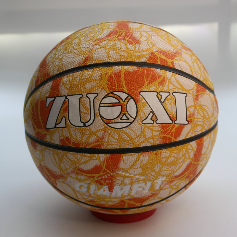 Retail Pu Basketball No. 7 Handmade Adhesive Basketball Custom Pattern Logo School Sporting Goods Wholesale Factory