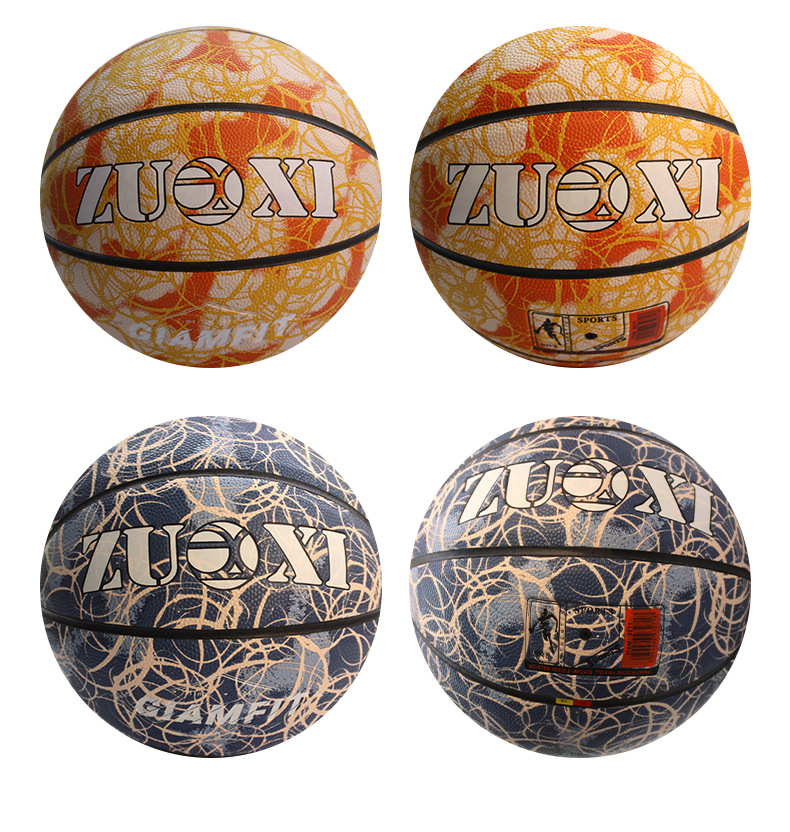Retail Pu Basketball No. 7 Handmade Adhesive Basketball Custom Pattern Logo School Sporting Goods Wholesale Factory