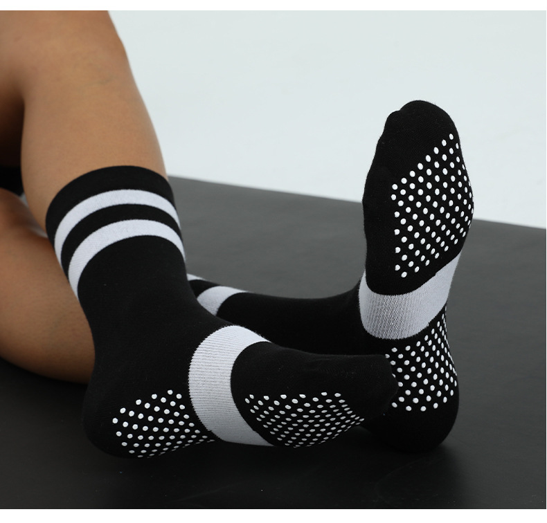 New Cross-Border Women's Yoga Mid-Length High-Top Pilates Floor Trampoline Sports Fitness Anti-Slip Breathable Socks