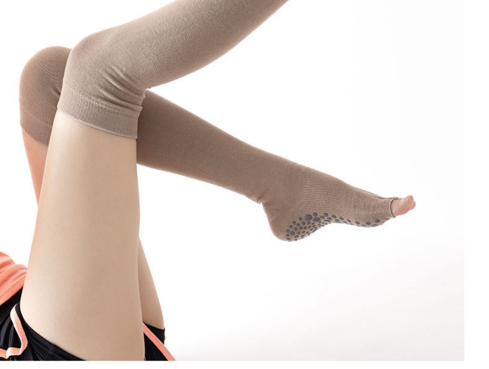 Yoga Socks Children's Professional Non-Slip Autumn and Winter Long Tube over-the-Knee Trampoline Sports Fitness Pilates Five Toe Socks Yoga Socks Children's Professional Non-Slip Autumn and Winter Long Tube over-the-Knee Trampoline Sports Fitness Pilates Five Toe Socks