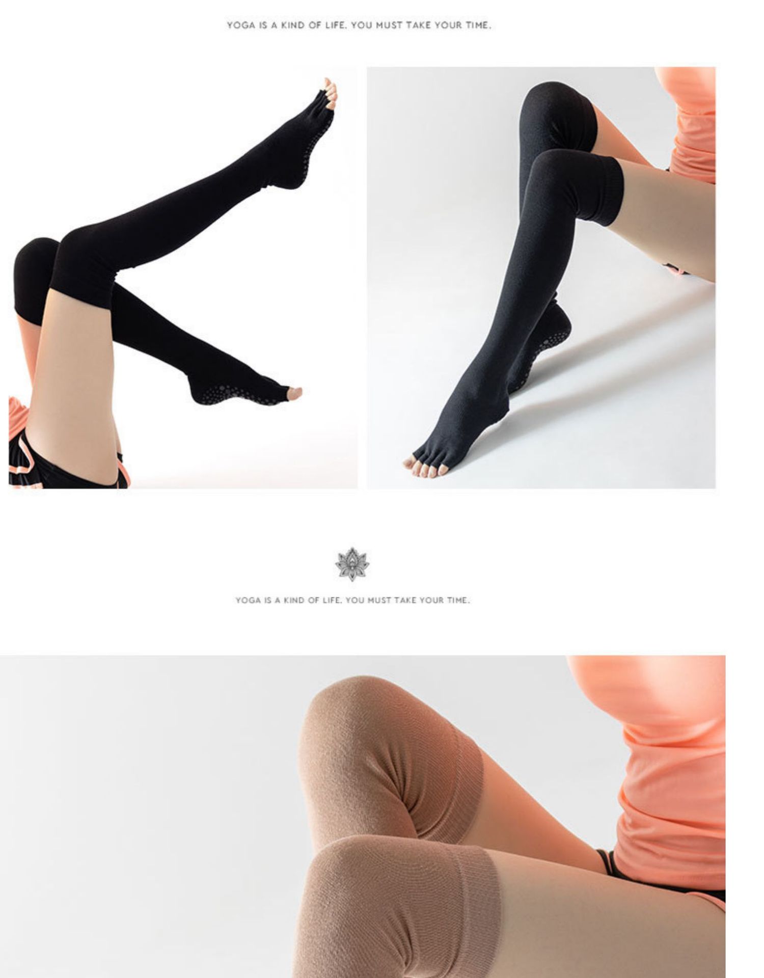 Yoga Socks Children's Professional Non-Slip Autumn and Winter Long Tube over-the-Knee Trampoline Sports Fitness Pilates Five Toe Socks Yoga Socks Children's Professional Non-Slip Autumn and Winter Long Tube over-the-Knee Trampoline Sports Fitness Pilates Five Toe Socks