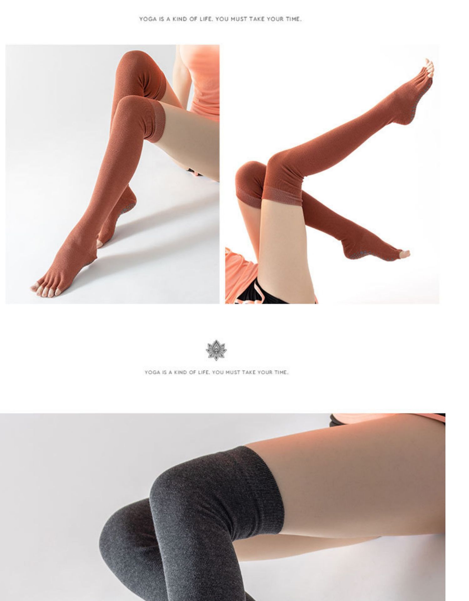 Yoga Socks Children's Professional Non-Slip Autumn and Winter Long Tube over-the-Knee Trampoline Sports Fitness Pilates Five Toe Socks Yoga Socks Children's Professional Non-Slip Autumn and Winter Long Tube over-the-Knee Trampoline Sports Fitness Pilates Five Toe Socks