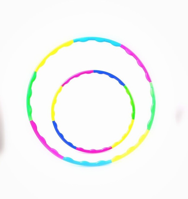 Factory Hot Sale Color Hula Hoop Detachable Elementary School Kindergarten Morning Exercise Gym Ring Fitness Hula Hoop