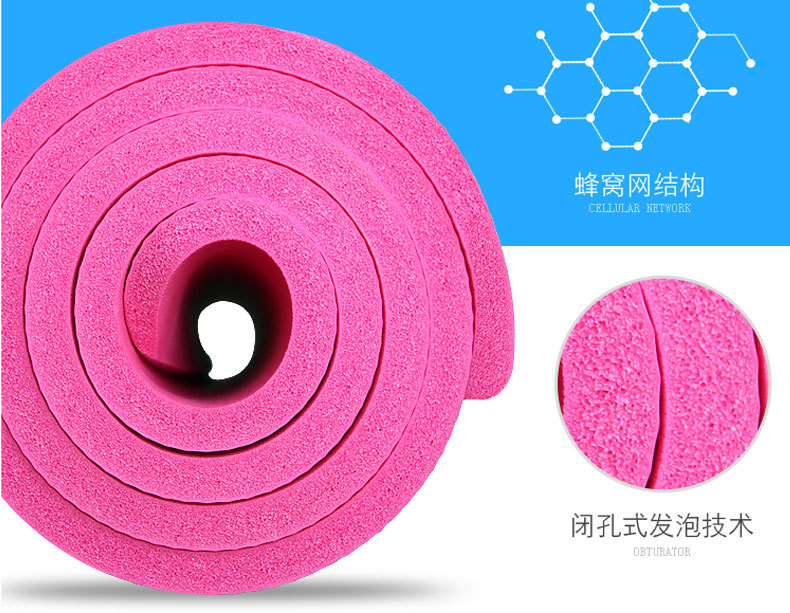 Yoga Mat NBR Thickening, Widening and Lengthening Non-Slip Mat Floor Mat Home Female Fitness Equipment Yoga Pilates